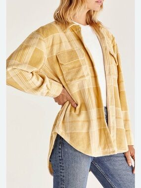 Z Supply Tucker Yellow Plaid Jacket